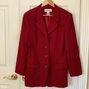 Norton McNaughton size 14 wool blazer polyester lining.